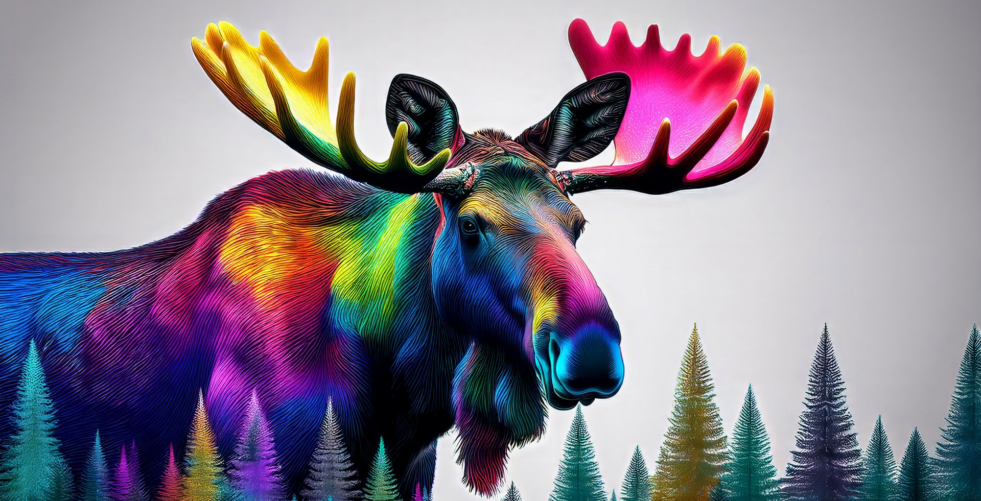 A Moose In Spruce Series
